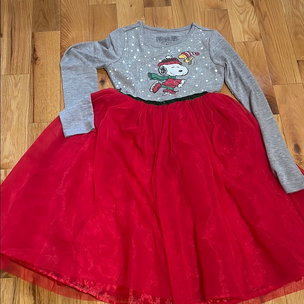 Peanuts Gray and Red Snoopy Dress